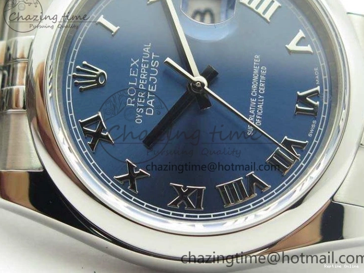 0516 DateJust 36mm SS 116200 ARF 1:1 Best Edition Blue Roman Dial On 904L SS Jubilee Bracelet SA GoodFit 3520